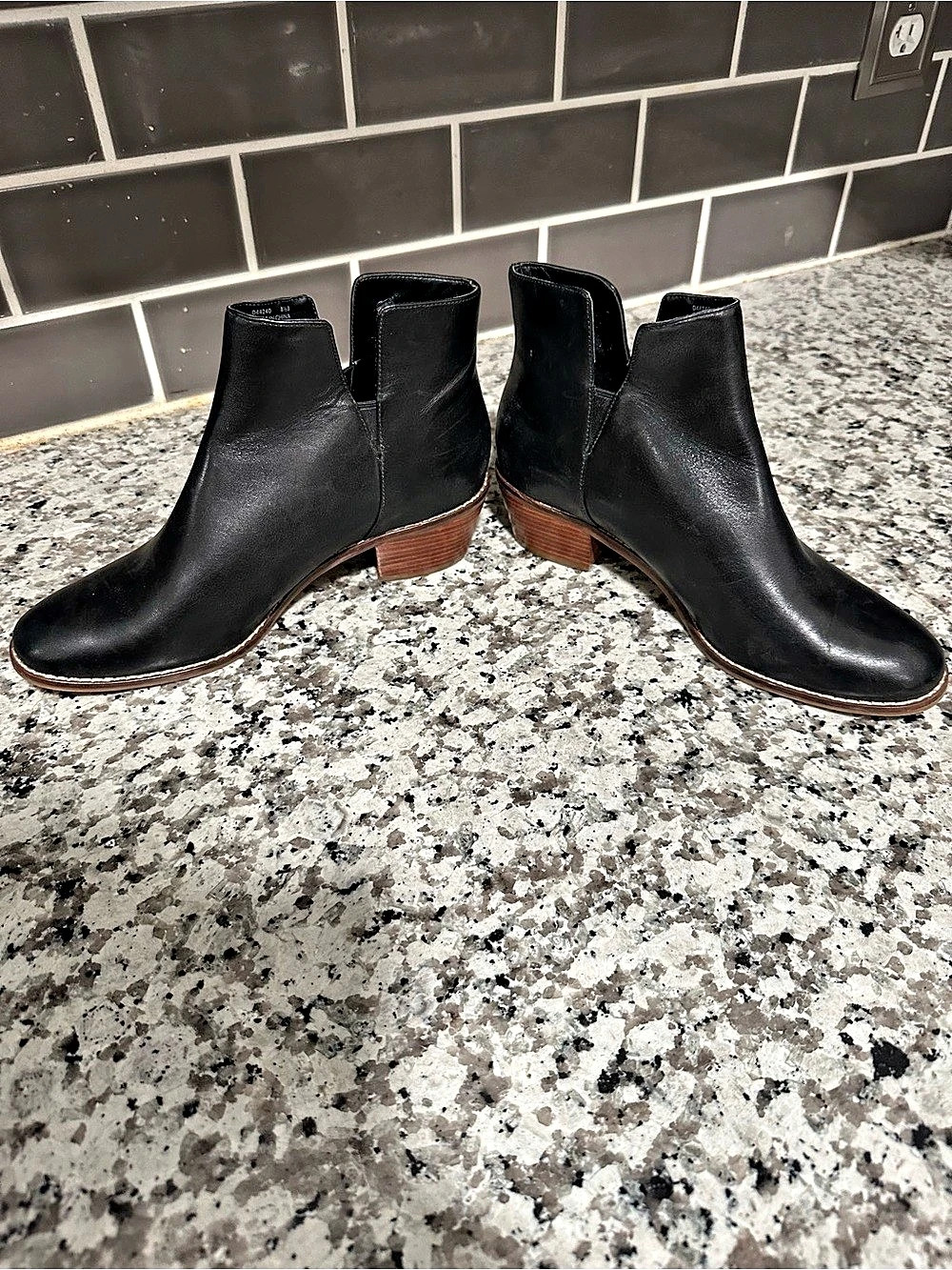 Cole Haan Blanche Snip Toe Bootie Black & Brown Ankle Boots